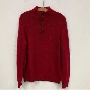 Nautica Wool Blend Maroon Speckled Sweater